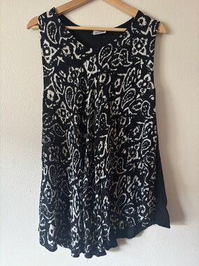 Mexicali Blues Black White Patterned Viscose Tunic